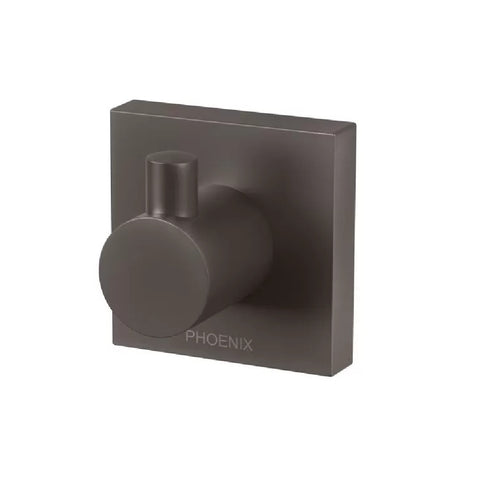 Phoenix Radii Robe Hook Square Plate Brushed Carbon RS897-31