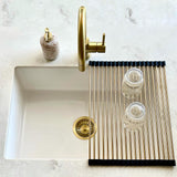 Turner Hasting Roll up Sink Drainer 43x32 Brushed Brass RM4332-BB