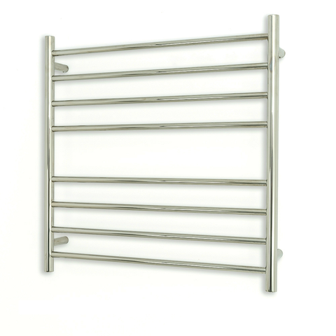 Radiant Polished 750 x 750mm Round Heated Towel Rail (Left Wiring) RTR06LEFT