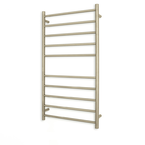 Radiant Brushed Nickel 600 x 1100mm Round Heated Towel Rail (Right Wiring) BN-RTR02RIGHT