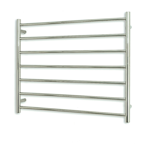 Radiant Polished 900 x 750mm Round Heated Towel Rail (Right Wiring) RTR08RIGHT