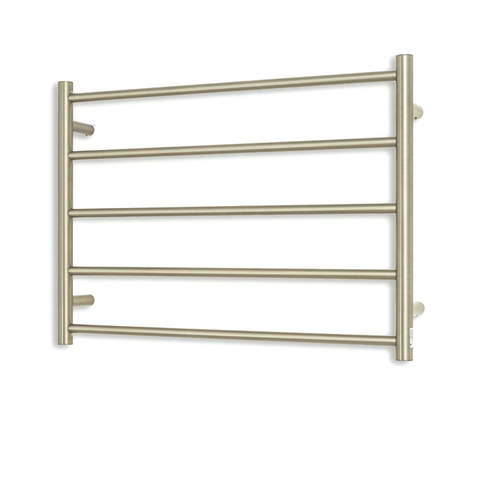 Radiant Brushed Nickel 750 x 550mm Round Heated Towel Rail (Right Wiring) BN-RTR03RIGHT
