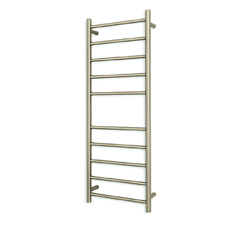 Radiant Brushed Nickel 430 x 1100mm Round Heated Towel Rail (Right Wiring) BN-RTR430RIGHT