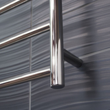 Radiant Polished 800 x 830mm Round Non Heated Towel Rail LTR01-800