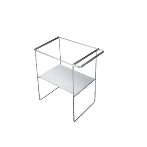 Duravit DuraSquare Freestanding Metal Console for Basin 235360 Chrome (Glass Insert Not Incl.) 0031011000-P