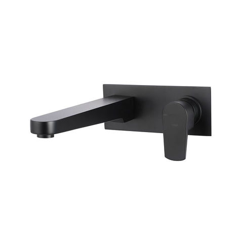 Vito Bertoni Taya2 Wall Basin/Bath Set Fixed 220mm w/ Backplate Save Mode Matte Black 94223