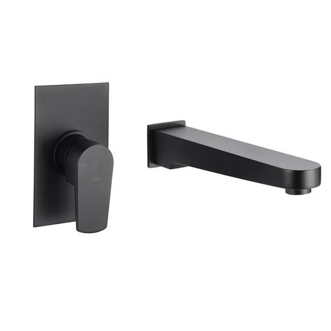 Vito Bertoni Taya2 Wall Basin/Bath Set Fixed 175mm Save Mode Matte Black 94220