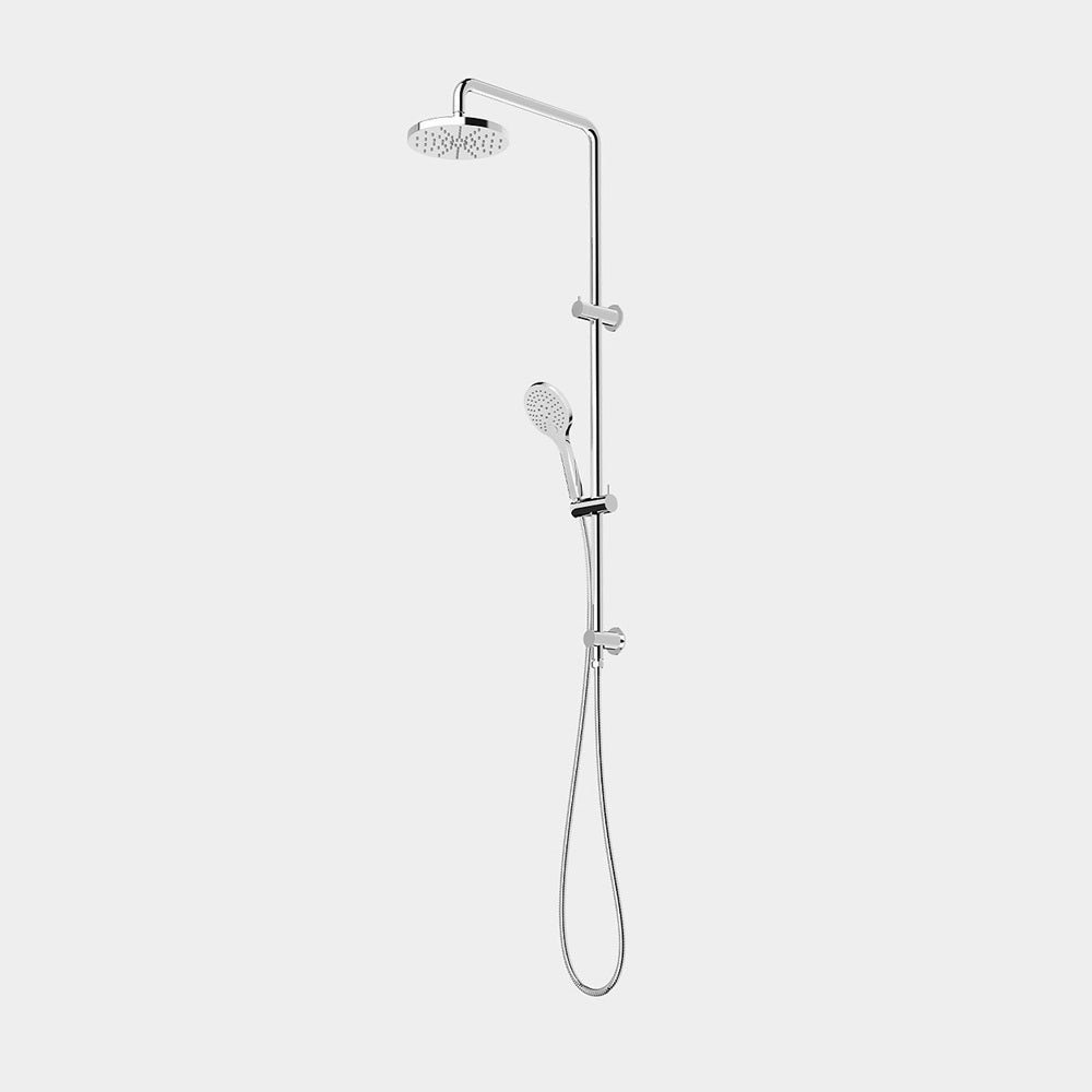 Amelie Essentiel Twin Shower Rail Set w/ 200mm Round Head Chrome BDO18201