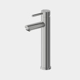 Amelie Essentiel Hi Rise Basin Mixer Round Pin Brushed Nickel BDO18101BN