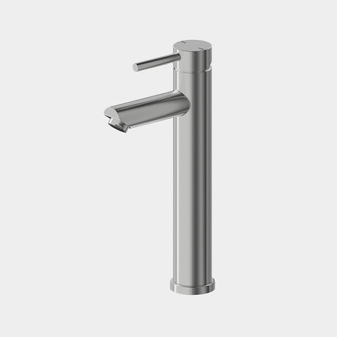 Amelie Essentiel Hi Rise Basin Mixer Round Pin Brushed Nickel BDO18101BN