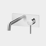 Amelie Essentiel Wall Basin Mixer & Spout Round Pin w/ Plate Chrome (Full Kit) BDO18102