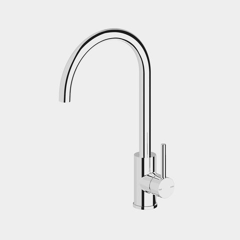 Amelie Essentiel Gooseneck Sink Mixer Round Pin Chrome BDO18106