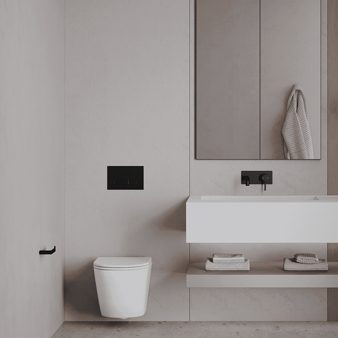 Amelie Essentiel Toilet Roll Holder Matte Black BDO25007MB