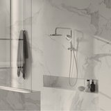 Amelie Essentiel Twin Shower Wall Set w/ 200mm Round Head Chrome BDO18211