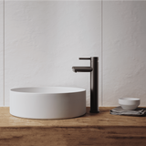 Amelie Essentiel Hi Rise Basin Mixer Round Pin Matte Black BDO18101MB
