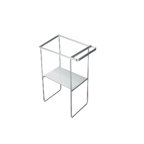 Duravit DuraSquare Freestanding Metal Console for Basin 073245 Chrome (Glass Insert Not Incl.) 0031091000-P