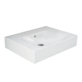 Fienza Rak Des Wall Hung Basin 610X460mm w/ Overflow (No Taphole) Alpine White 06100AWHA