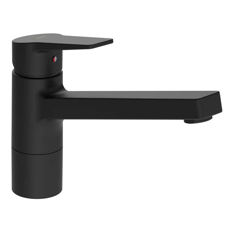 Hansa Twist Mid Height Kitchen Mixer Matte Black 91422833337