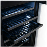 Artusi Dual Zone Wine Cooler 154 Bottle Reversable Double Doors Matte Black AWCD160BV