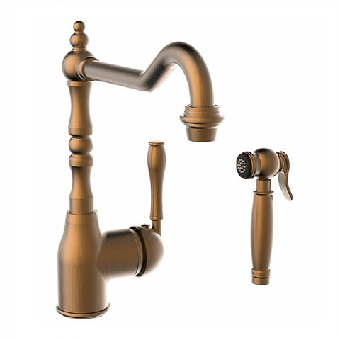 Abey Provincial Kitchen Mixer with Side Spray Bronze 400073BR
