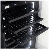Artusi Dual Zone Wine Cooler 125 Bottle Reversable Door Matte Black AWC154BV