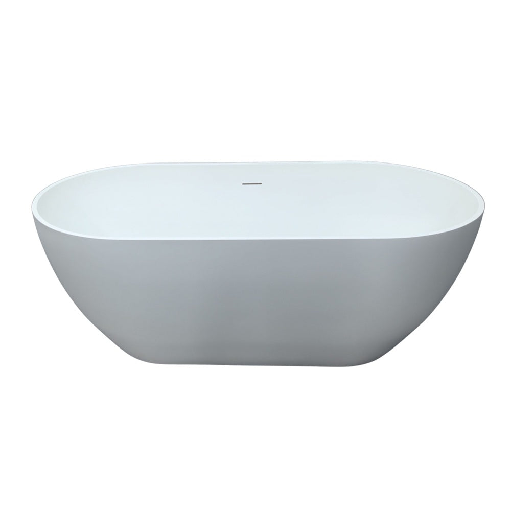 Kaskade Pure Lucia Freestanding Oval Stone Bath 1700mm Matte White VX19-1700-NIK8704NA