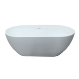 Kaskade Pure Lucia Freestanding Oval Stone Bath 1700mm Matte White VX19-1700-NIK8704NA