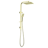 Amelie Royale Square Twin Shower 3 Function Hand Shower Brushed Gold BDO301505CBG