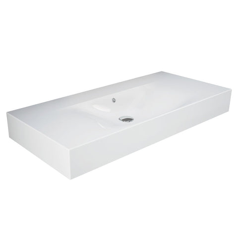 Fienza Rak Des Wall Hung Basin 1010X460mm w/ Overflow (No Taphole) Alpine White 10100AWHA