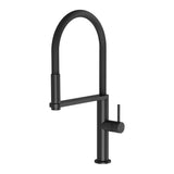 Phoenix Blix Flexible Hose Sink Mixer 220mm Round Matte Black 10473100-10-1