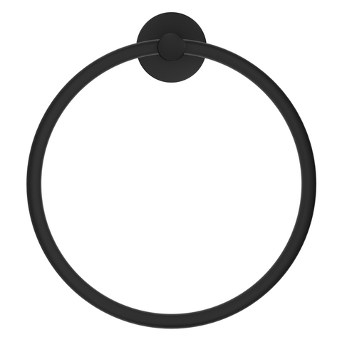 Bella Vista Mica Hand Towel Ring Black 1104-P-BLK