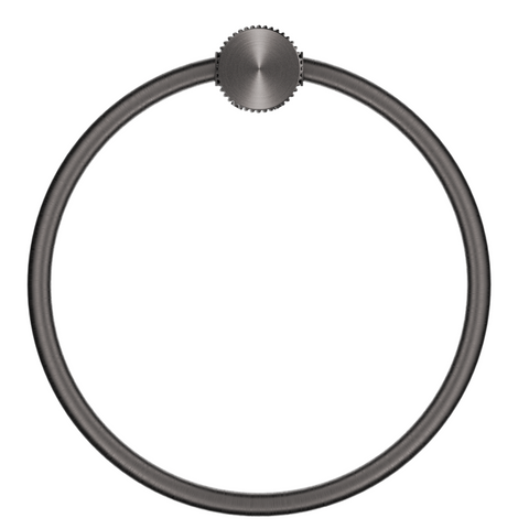 Bella Vista Mica Fluted Towel Ring Gunmetal 1104-P-NR-GM