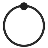 Bella Vista Mica Fluted Towel Ring Black 1104-P-NR-BLK