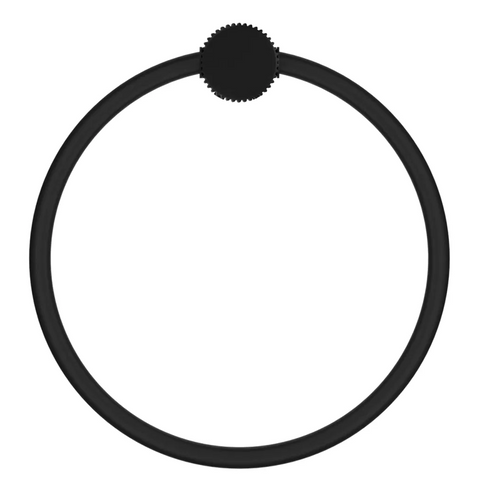 Bella Vista Mica Fluted Towel Ring Black 1104-P-NR-BLK
