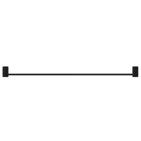 Bella Vista Mica Fluted Single Towel Rail Black 1124-800-P-NR-BLK