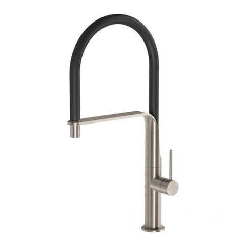 Phoenix Vido Flexible Hose Sink Mixer 200mm Brushed Nickel 113-7110-40-1