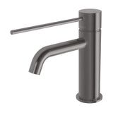 Phoenix Vivid Slimline Basin Mixer Curved Outlet with Extended Lever Brushed Carbon 114-7701-31-1