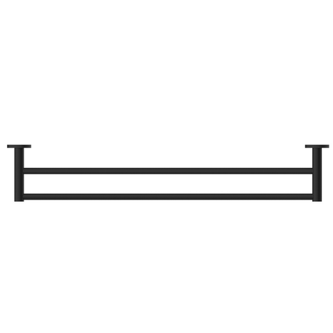 Bella Vista Mica Double Towel Rail Black 1148D-600-P-BLK