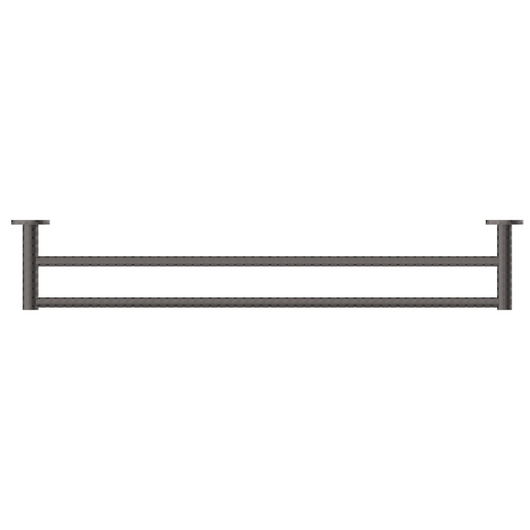 Bella Vista Mica Double Towel Rail Gunmetal 1148D-800-P-GM