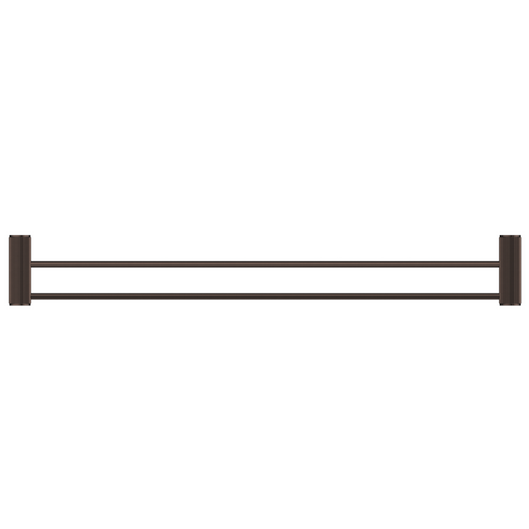 Bella Vista Mica Fluted Double Towel Rail Dusk Bronze 1148D-800-P-NR-DB