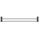 Bella Vista Mica Fluted Double Towel Rail Gunmetal 1148D-800-P-NR-GM
