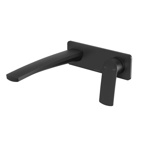 Phoenix Mekko SwitchMix Wall Basin / Bath Mixer Set 200mm Matte Black 115-2810-10-1