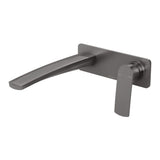 Phoenix Mekko SwitchMix Wall Basin / Bath Mixer Set 200mm Brushed Carbon 115-2810-31-1