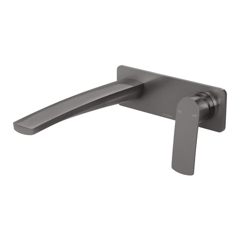 Phoenix Mekko SwitchMix Wall Basin / Bath Mixer Set 200mm Brushed Carbon 115-2810-31-1