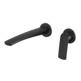 Phoenix Mekko SwitchMix Wall Basin / Bath Mixer Set Round Plates Matte Black 115-2820-10-1
