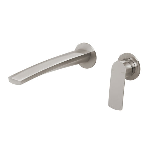 Phoenix Mekko SwitchMix Wall Basin / Bath Mixer Set Round Plates Brushed Nickel 115-2820-40-1