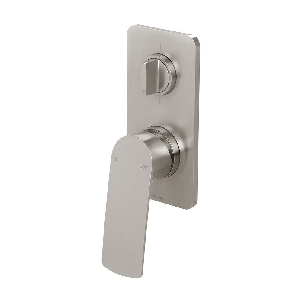 Phoenix Mekko SwitchMix Shower / Bath Diverter Mixer Fit-Off Kit Brushed Nickel 115-2940-40-1
