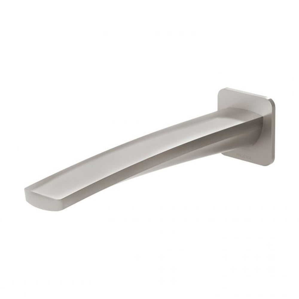 Phoenix Mekko Wall Basin Outlet 200mm Brushed Nickel 115-7610-40-1