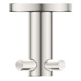 Bella Vista Mica Double Robe Hook Brushed Nickel 1153-D-P-BN