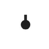 Bella Vista Mica Fluted Robe Hook Black 1153-S-P-NR-BLK